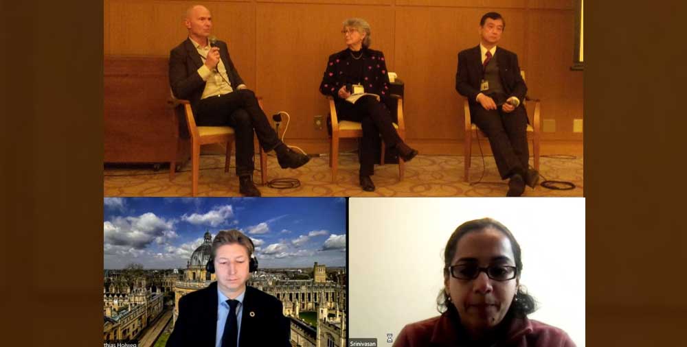 (From left) CEO of 2021. AI Mikael Munck, Executive Director of mediaX at Stanford University Dr. Martha Russell, AIST, Chair of Japan national committee ISO/IEC JTC1/SC42 Ryoichi Sugimura, American Standard Companies Professor of Operations Management, Saïd Business School, University of Oxford, Matthias Holweg, Research Manager, Fujitsu Research of America, Dr. Ramya Srinivasan