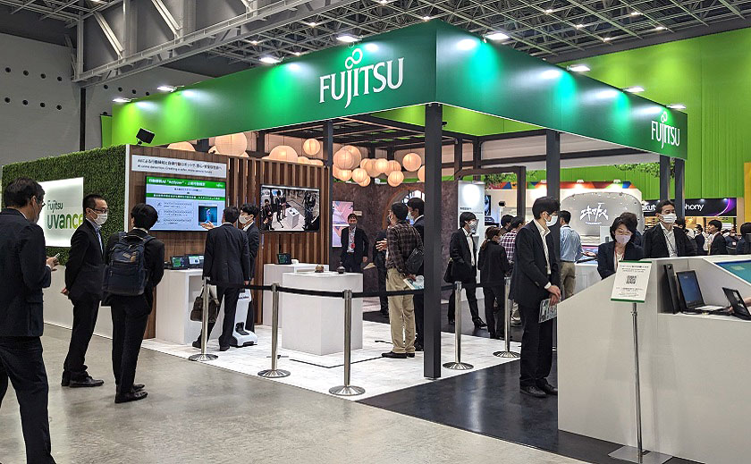 Fujitsu booth at the G7 Digital and Tech Exhibition
