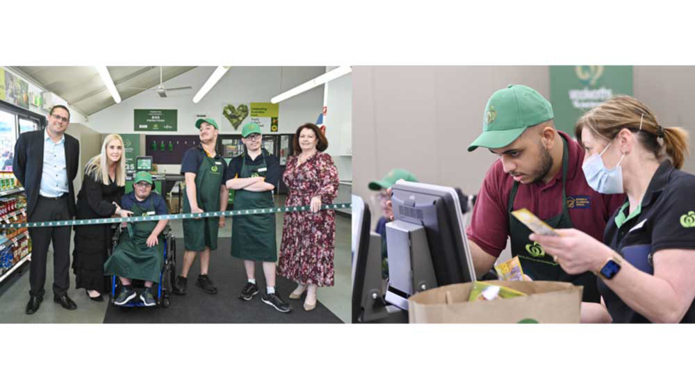 (Left) Mini Woolies; (Right) Young people undergoing vocational training 